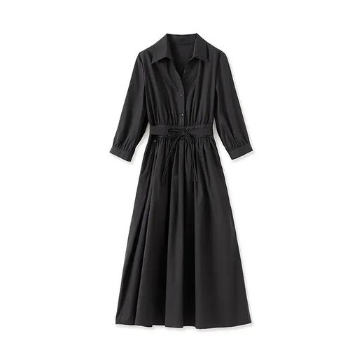 【高货wl】全新升级【铂金会员330/天猫439/差价109】(00944) 洛诗琳法式收腰连衣裙翻领高级感轻熟气质女新款衬衫裙 商品图4