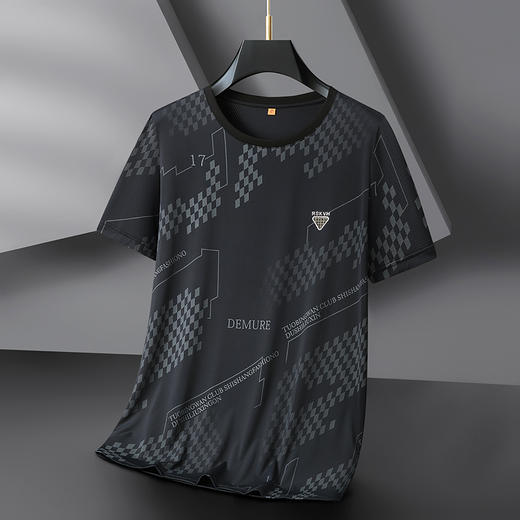 【冰丝】【DWP】大依优型大码短袖T恤圆领体恤加肥加大男士大号透气舒适夏季半袖 商品图5