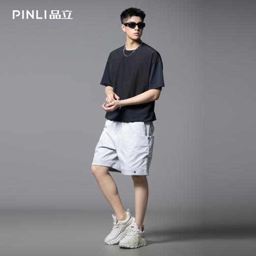 PINLI品立2025夏季新款美式高街宽松短裤潮男工装百搭休闲五分裤GD252117343 商品图3