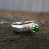 【天然正品】AU750白金镶钻镶天然细腻冰种满绿蛋面翡翠戒指女士现售价：3180！220325AH35 商品缩略图4