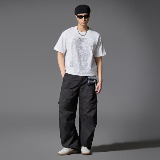 PINLI品立2025春夏新款时尚烫钻短袖T恤男士纯棉潮牌休闲百搭上衣BG252111012 商品图5