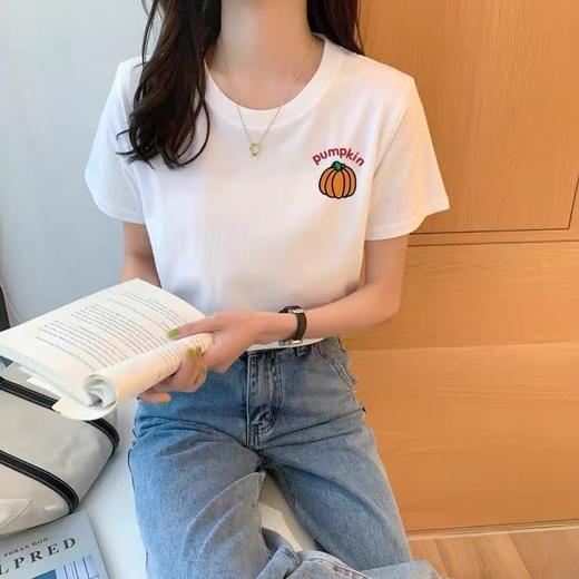 工厂直促价【100%棉】情侣（南瓜-侧标）柯式印花短袖T恤-喜出 商品图1