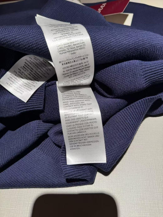 GUCC*嵌花针织短袖   蓝色。红色。 自己备注号码颜色。 商品图10