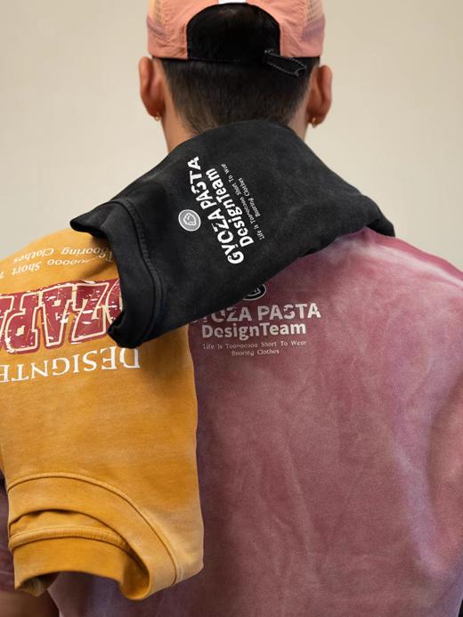 GYOZA PASTA/GP24AW-C023/不规则水洗蜡染做旧刀割T恤 商品图0