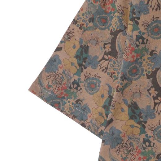 T3164夏季高级感新款设计感潮牌撞色花卉短袖T恤百搭简约宽松圆领上衣 商品图4