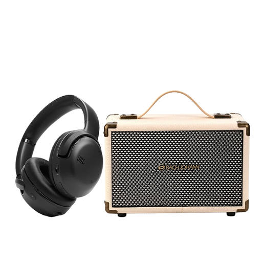 （分2个包裹发货）JBL Tour One M2 无线耳罩式降噪耳机 黑色+德国巴赫音箱M3 白色【鲜知30.0】 商品图0