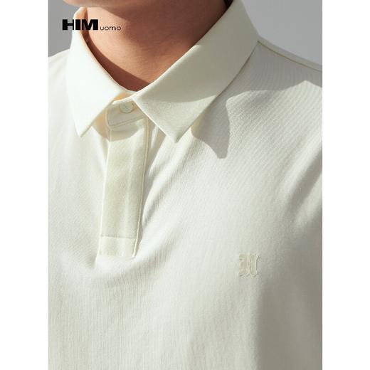 HIM漢崇  舒适柔软短袖翻领T恤衫商务休闲男士百搭上衣 2026夏季 商品图3