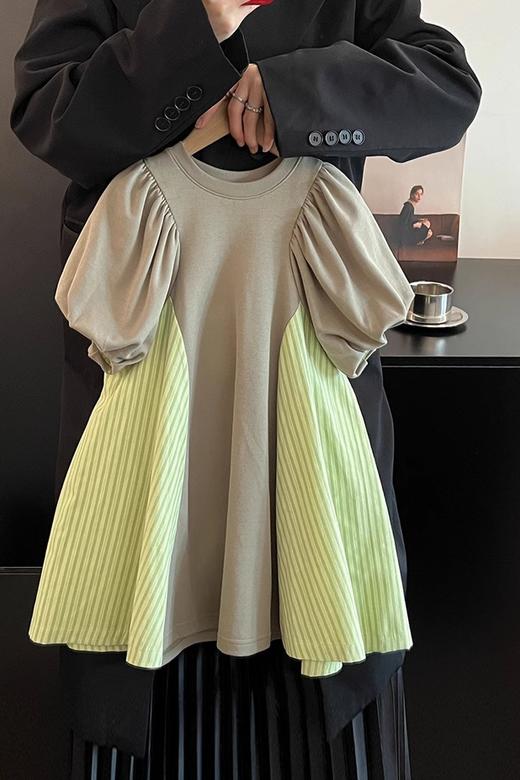 裁缝学苑TQ160女童连衣裙纸样儿童新款拼接裙子短袖公主裙童装样板 商品图1