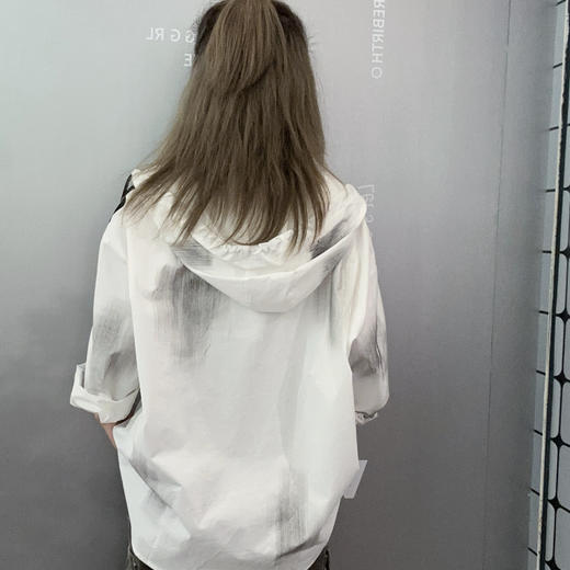 MZ 连帽抽绳织带衬衫外套（白）春季951010120321 商品图1