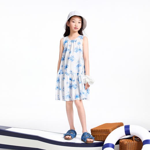 【实体店同款】女童无袖连衣裙夏季新款安奈儿童装AG523632 商品图3