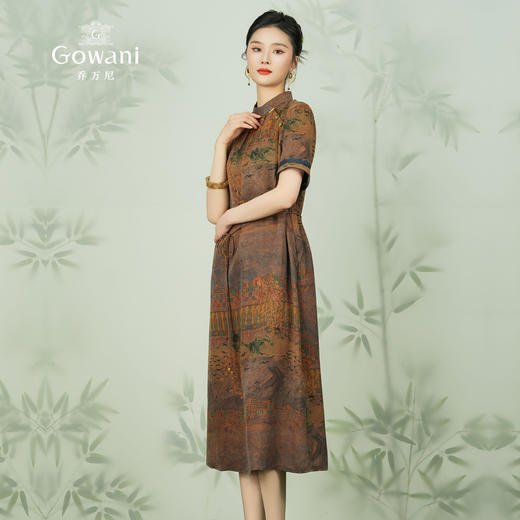 【香榭丽大道】【香云纱】乔万尼24mm重磅真丝连衣裙中长款收腰设计EM2E766 商品图1