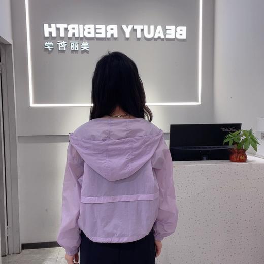 MZ连帽撞色拉链长袖外套（紫黄）夏季952020150321 商品图1