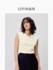 LIYIHAN序章丨25春新款植绒无袖上衣纯色垫肩无袖T恤舒适百搭小众 商品缩略图1