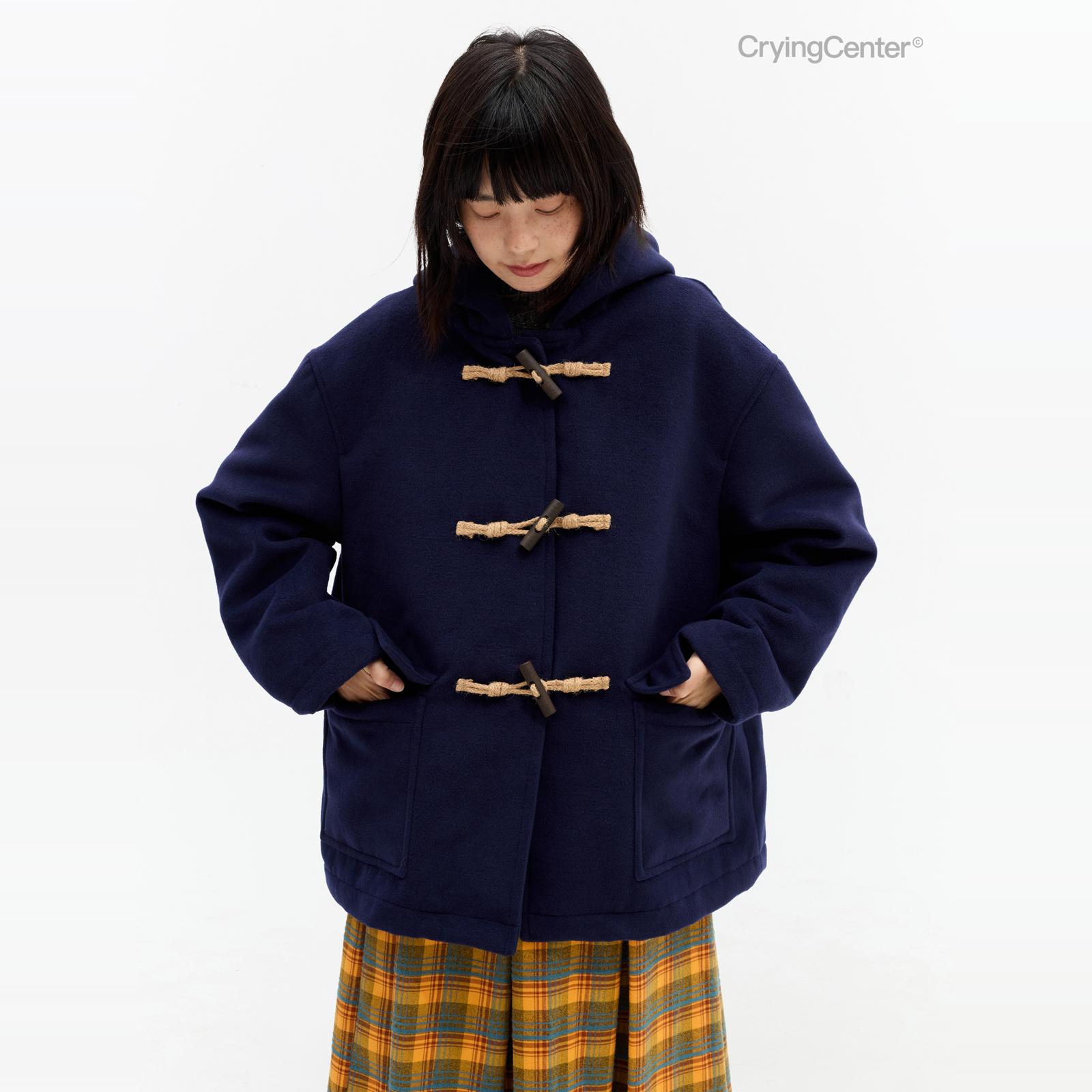 CryingCenter 学院牛角扣毛呢厚外套 哭喊中心