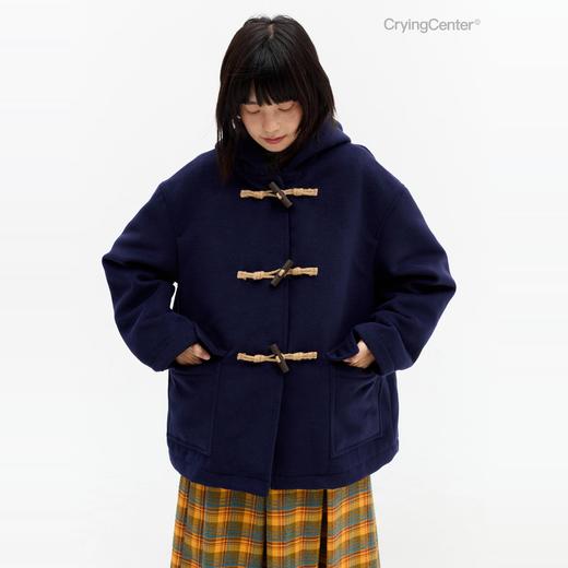 CryingCenter 学院牛角扣毛呢厚外套 哭喊中心 商品图0