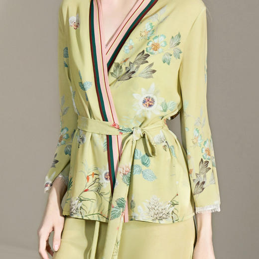 Solo seta真丝睡衣女套装丝绸家居服桑蚕丝度假仙女风2025秋新款 商品图2