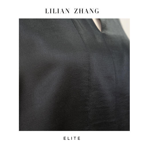 E-“定制”—静奢风、都市摩登——风尚之选法式度假风黑色衬衫 2402033 商品图4