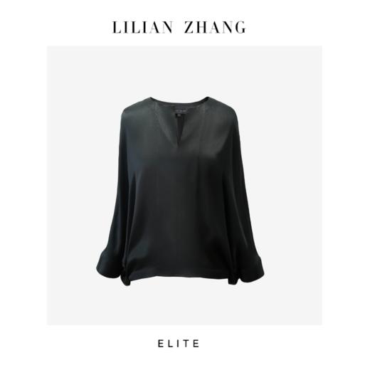 E-“定制”—静奢风、都市摩登——风尚之选法式度假风黑色衬衫 2402033 商品图1