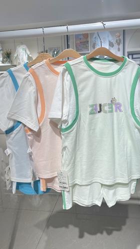 卓儿短袖运动风夏季套装大码宝宝清凉家居服可外穿