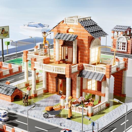 小小泥瓦匠儿童盖房子砌墙玩具屋砖头水泥拼装模型 商品图3