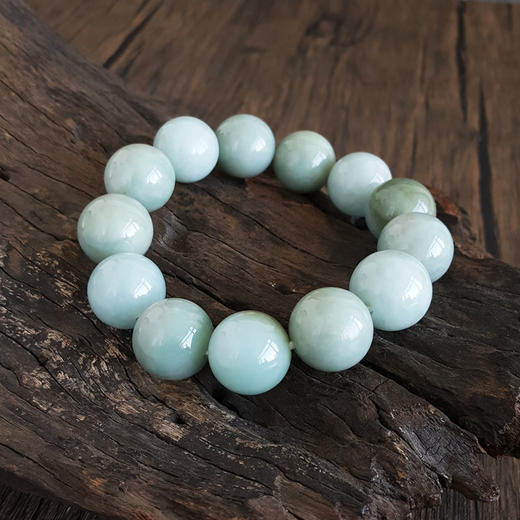 【天然正品】天然细腻无裂纹约18.0MM糯种翡翠圆珠手串男士现售价:1180!特价050425AH19 商品图4