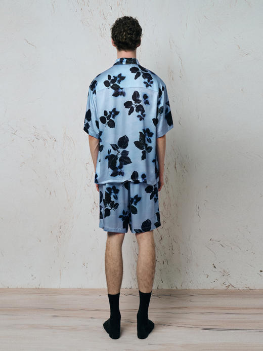 Solo seta22姆米男士印花短袖短裤真丝睡衣套装桑蚕丝2025纯新款 商品图4