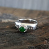 【天然正品】AU750白金镶钻镶天然细腻冰种满绿蛋面翡翠戒指女士现售价：3180！220325AH35 商品缩略图6
