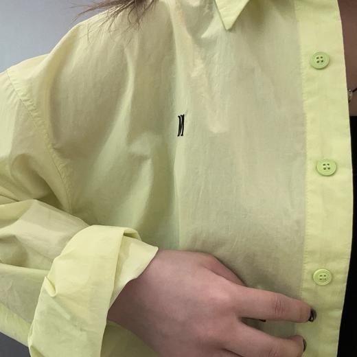 MZ POLO领胸前小标衬衫（绿白）春季951020080321 商品图3