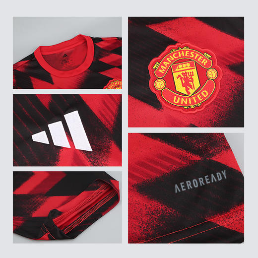 小李子ADIDAS阿迪达斯曼联足球运动热身短袖训练服成人男JP3233 商品图3