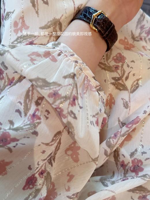 生活闪闪发光 | 莫奈花园连衣裙 既温柔又富有女人味呀 米杏色 商品图2