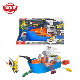 德国Dickietoys 鲨鱼船套装 仿真声光捕鱼船快艇轮船可下水儿童男孩玩具