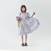 棵初2025夏季新款亲子中大女童碎花连衣裙纯棉紫色蓬蓬裙 商品缩略图1