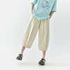 棵初2025夏季新款亲子女童棉混纺灯笼裤宽松米黄色休闲裤 商品缩略图3