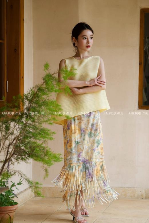 【门店同款】ENJOY夏季风褶衣花艺流苏半裙 162264914 商品图7