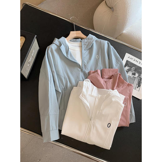 小O防晒衫！2025新款轻薄速干分割结构短款连帽外套宽松休闲上衣 商品图2