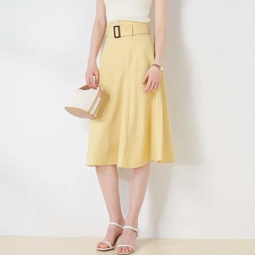 【高货sh】全新升级【铂金会员165/天猫219/差价54】(02543) 洛诗琳25春夏新款赫本罗马假日复古气质a字腰带半身裙 商品图3