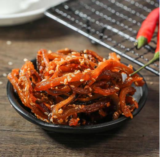 (海鲜辣条）海狸先生香辣鳗鱼丝80g*4袋 商品图4