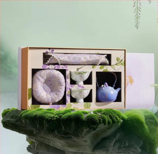 朱炳仁·铜-春意浓茶礼， 国大师监制，灵感源于紫藤花开的诗意 商品图9