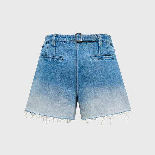 lost in echo2025春夏新款时尚宽松显瘦简约毛边渐变牛仔短裤女 商品图4