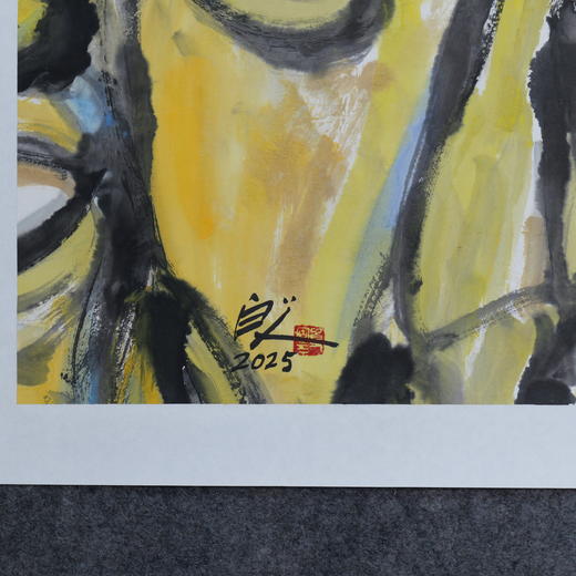 许固令《脸谱之二十四》国画原作53CM*53CM 手绘宣纸脸谱系列斗方作品【GH0503】 商品图5
