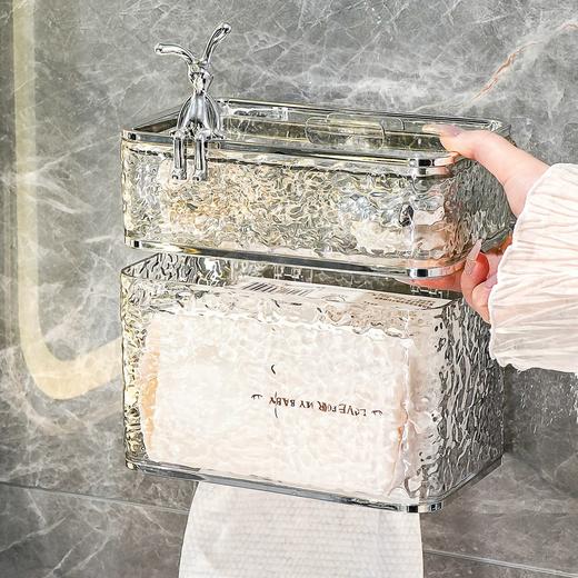 卫生间厕纸盒厕所纸巾盒抽纸盒防水壁挂式免打孔卫生纸卷纸置物架 商品图1