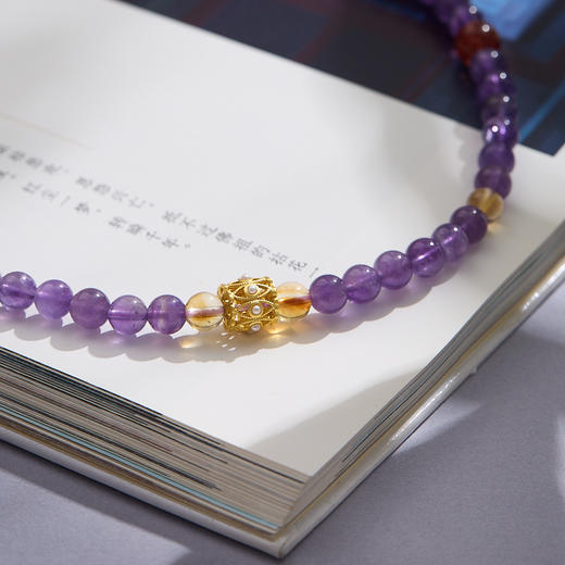 「 有钱花 」九紫离火水晶双圈手链 商品图2