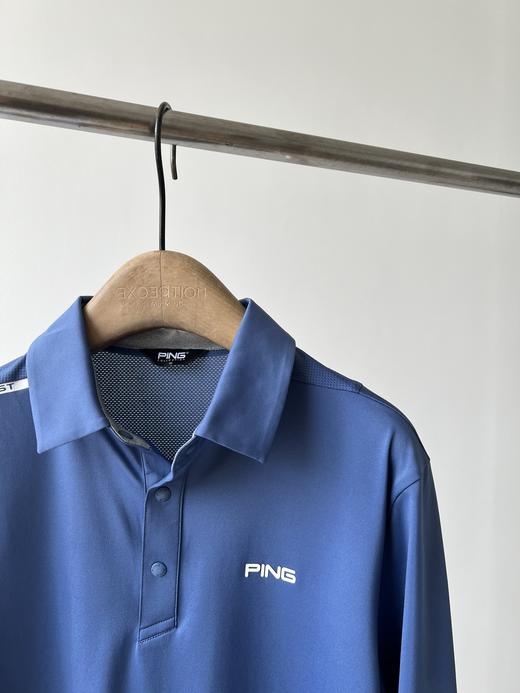 韩国🇰🇷高er夫PING男士速干POLO衫，纯元臻品，客供面料，四面弹力，质感丝滑垂顺，后颈部采用网眼面料，更透气，polo衬衫翻领设计，简约低调大气，，领口扣子带有logo强烈推荐👍👍 商品图3