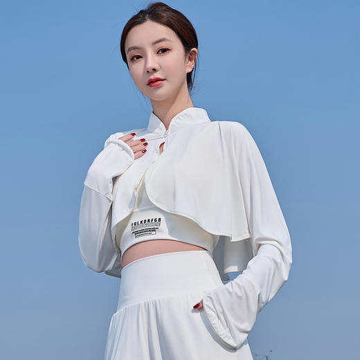 中国风披肩防晒衣女夏季锦纶冰丝凉感透气防紫外线薄款外套防晒服 商品图2