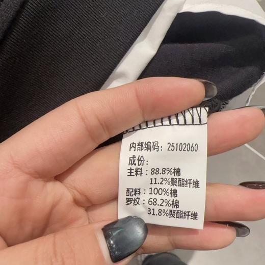 MZ翻领拼接假两件长袖卫衣（黑）春季251020600321 商品图5
