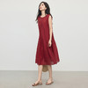 【专属特价】熙世界莱赛尔天丝红色背心连衣裙女2025年夏季新款度假风无袖裙子 商品缩略图4