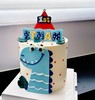 【臻品系列】---半翻糖【蓝色恐龙】送男孩生日蛋糕 商品缩略图0