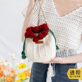 苏苏姐家玫瑰花束口包手工钩针编织自制DIY包包毛线团材料包