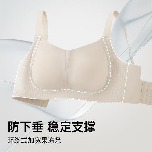 D1-【B-E杯】【发明专利 茶肌里料】润微纸片杯大胸显小内衣女夏薄款全罩杯无痕防下垂文胸防走光  纸片杯 商品图3
