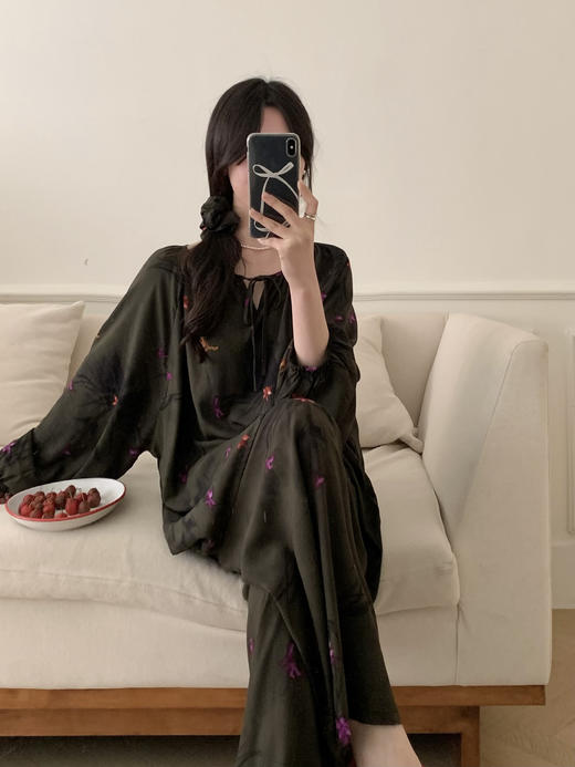 氛围感棉绸亲肤居家睡衣 商品图7